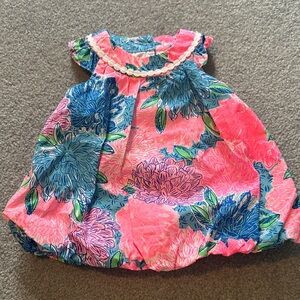 Lilly Pulitzer Pink and Blue Floral Kids Dress